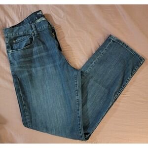 Lucky Brand 221 Jeans Mens 36x34 Blue Dark Wash Denim Original fit Straight Leg